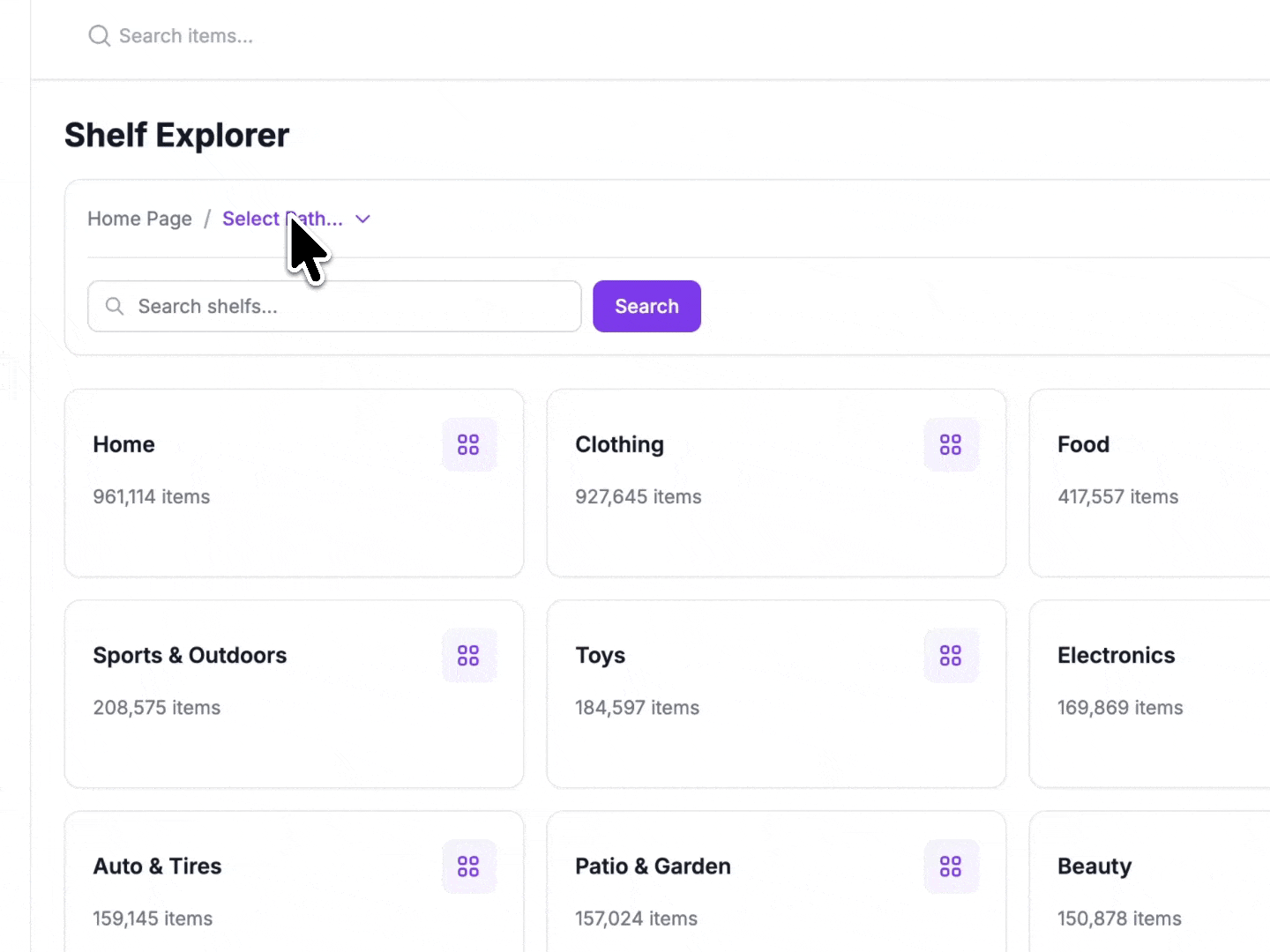 Marketplace explorer trending shelves